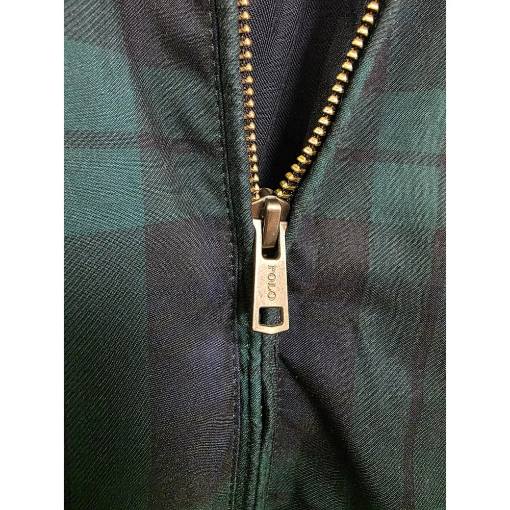 Polo Ralph Lauren Mens Blackwatch Plaid Harrington Jacket XL Zip Bomber Logo